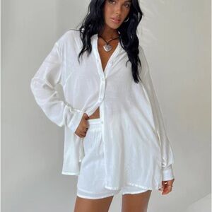 Chloe Long Sleeve Linen Button Up Shirt